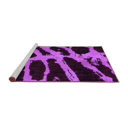Sideview of Machine Washable Abstract Purple Modern Area Rugs, wshabs1154pur