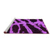 Sideview of Machine Washable Abstract Purple Modern Area Rugs, wshabs1154pur