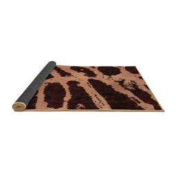 Sideview of Abstract Brown Modern Rug, abs1154brn