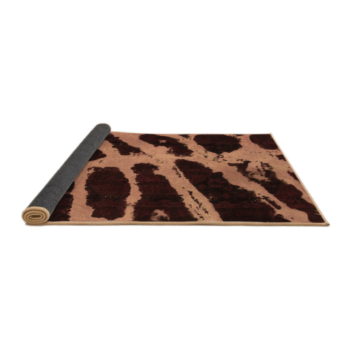 Sideview of Abstract Brown Modern Rug, abs1154brn