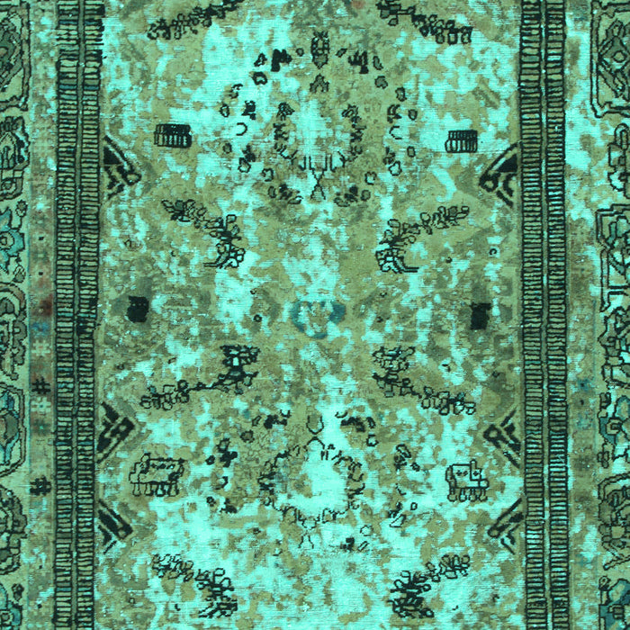 Machine Washable Abstract Turquoise Modern Area Rugs, wshabs1155turq