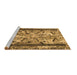 Sideview of Machine Washable Abstract Brown Modern Rug, wshabs1155brn