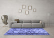 Machine Washable Abstract Blue Modern Rug in a Living Room, wshabs1155blu