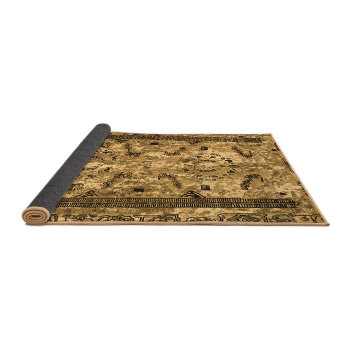 Sideview of Abstract Brown Modern Rug, abs1155brn