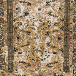 Round Abstract Brown Modern Rug, abs1155