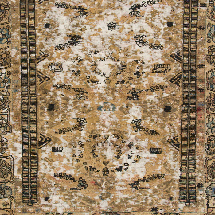 Round Abstract Brown Modern Rug, abs1155