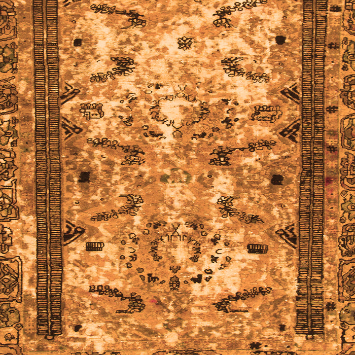 Square Machine Washable Abstract Orange Modern Area Rugs, wshabs1155org