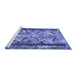 Sideview of Machine Washable Abstract Blue Modern Rug, wshabs1155blu