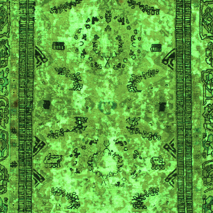 Machine Washable Abstract Green Modern Area Rugs, wshabs1155grn