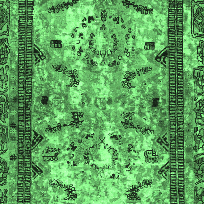 Machine Washable Abstract Emerald Green Modern Area Rugs, wshabs1155emgrn