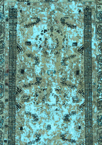 Abstract Light Blue Modern Rug, abs1155lblu