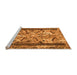 Sideview of Machine Washable Abstract Orange Modern Area Rugs, wshabs1155org