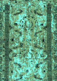 Abstract Turquoise Modern Rug, abs1155turq