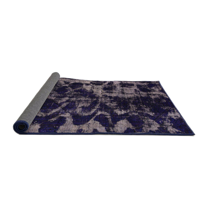 Sideview of Abstract Blue Modern Rug, abs1156