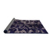 Sideview of Abstract Blue Modern Rug, abs1156