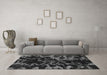 Machine Washable Abstract Gray Modern Rug in a Living Room,, wshabs1156gry