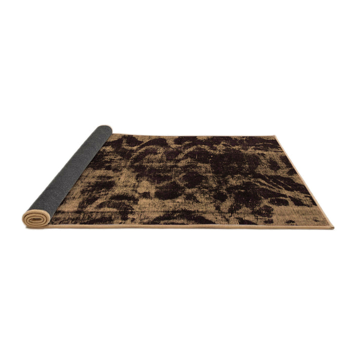 Sideview of Abstract Brown Modern Rug, abs1156brn