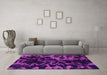 Machine Washable Abstract Pink Modern Rug in a Living Room, wshabs1156pnk