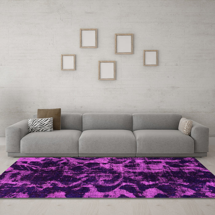 Machine Washable Abstract Pink Modern Rug in a Living Room, wshabs1156pnk