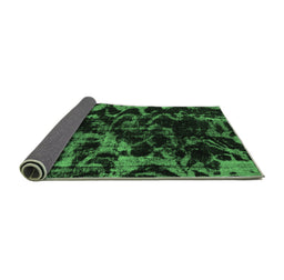 Sideview of Abstract Emerald Green Modern Rug, abs1156emgrn