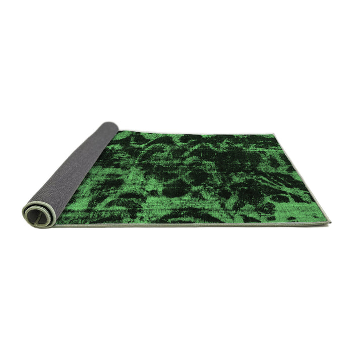 Sideview of Abstract Emerald Green Modern Rug, abs1156emgrn