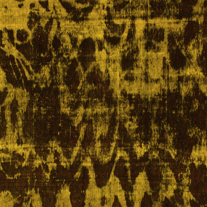 Square Machine Washable Abstract Yellow Modern Rug, wshabs1156yw