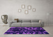 Machine Washable Abstract Purple Modern Area Rugs in a Living Room, wshabs1156pur