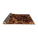 Sideview of Abstract Orange Modern Rug, abs1156org