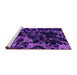 Sideview of Machine Washable Abstract Purple Modern Area Rugs, wshabs1156pur