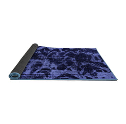 Sideview of Abstract Blue Modern Rug, abs1156blu