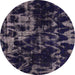 Square Abstract Blue Modern Rug, abs1156