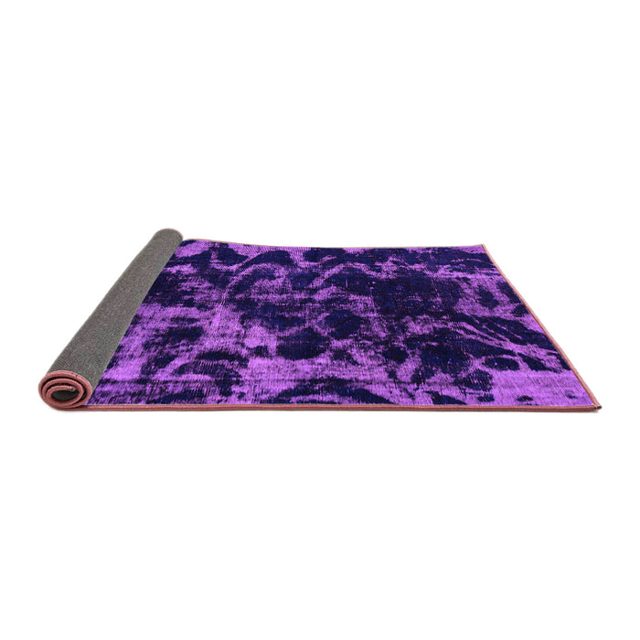 Sideview of Abstract Purple Modern Rug, abs1156pur
