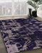 Abstract Blue Modern Rug in Family Room, abs1156