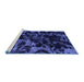 Sideview of Machine Washable Abstract Blue Modern Rug, wshabs1156blu