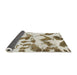 Sideview of Abstract Dark Gold Brown Modern Rug, abs1157