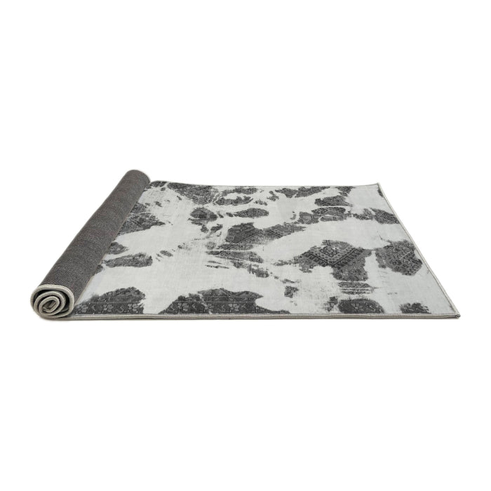 Sideview of Abstract Gray Modern Rug, abs1157gry