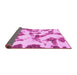 Sideview of Abstract Pink Modern Rug, abs1157pnk