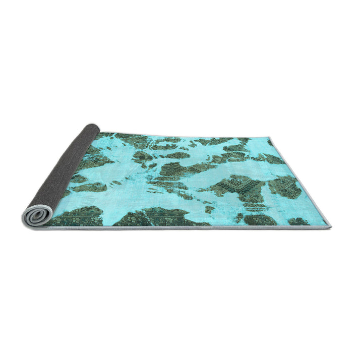 Sideview of Abstract Light Blue Modern Rug, abs1157lblu