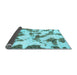 Sideview of Abstract Light Blue Modern Rug, abs1157lblu