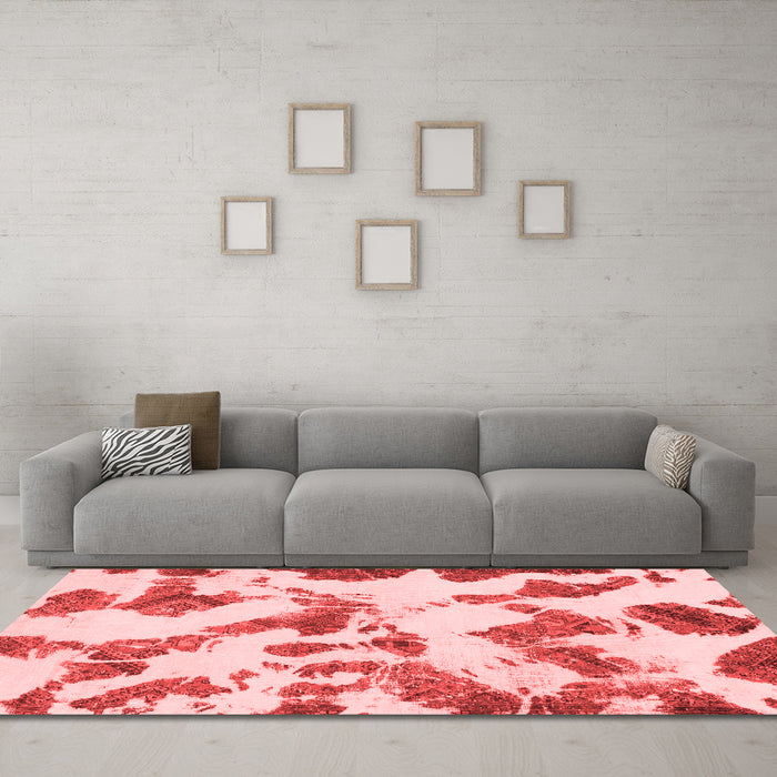 Modern Red Washable Rugs