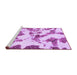 Sideview of Machine Washable Abstract Purple Modern Area Rugs, wshabs1157pur