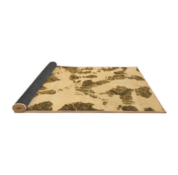 Sideview of Abstract Brown Modern Rug, abs1157brn