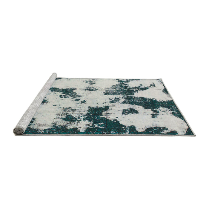 Sideview of Machine Washable Abstract Light Gray Rug, wshabs1158
