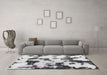 Machine Washable Abstract Gray Modern Rug in a Living Room,, wshabs1158gry