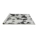 Sideview of Machine Washable Abstract Gray Modern Rug, wshabs1158gry