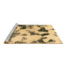 Sideview of Machine Washable Abstract Brown Modern Rug, wshabs1158brn