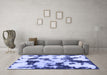 Machine Washable Abstract Blue Modern Rug in a Living Room, wshabs1158blu