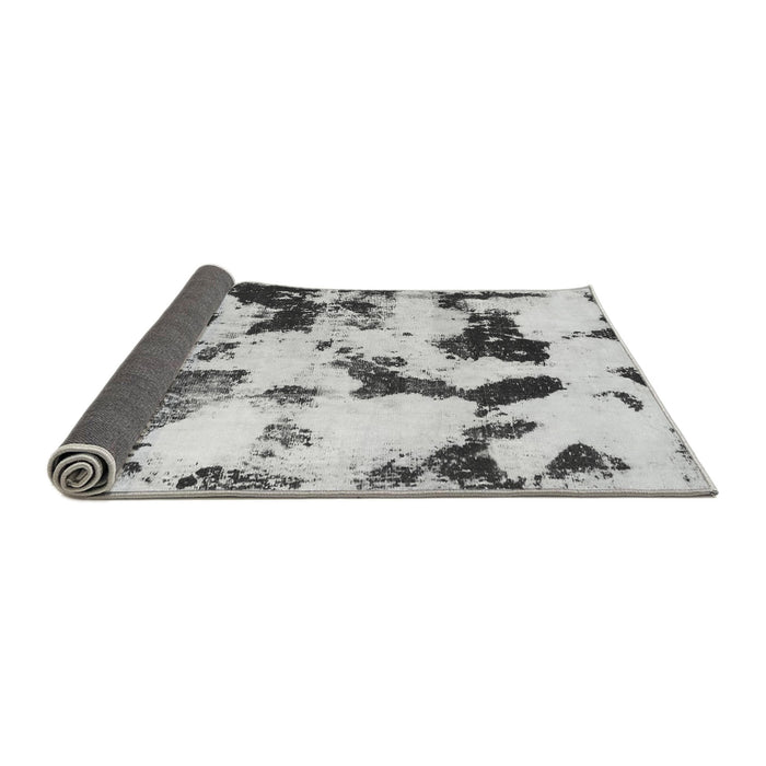 Sideview of Abstract Gray Modern Rug, abs1158gry