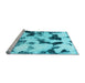 Sideview of Machine Washable Abstract Light Blue Modern Rug, wshabs1158lblu