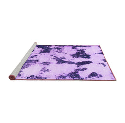 Sideview of Machine Washable Abstract Purple Modern Area Rugs, wshabs1158pur